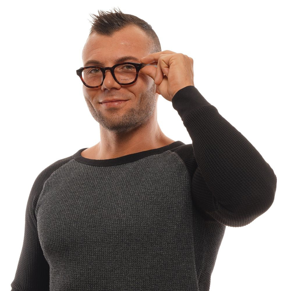 Eyeglasses Frames by Ermenegildo Zegna for men in brown features an refined silhouette, showcasing the refined brown coloured frame and sophisticated full-frame frame design.