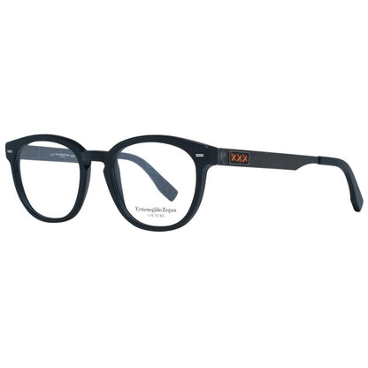 Eyeglasses Frames by Ermenegildo Zegna for men in black showcases a refined full-frame frame design with a refined black coloured frame finish for a refined and sophisticated look.
