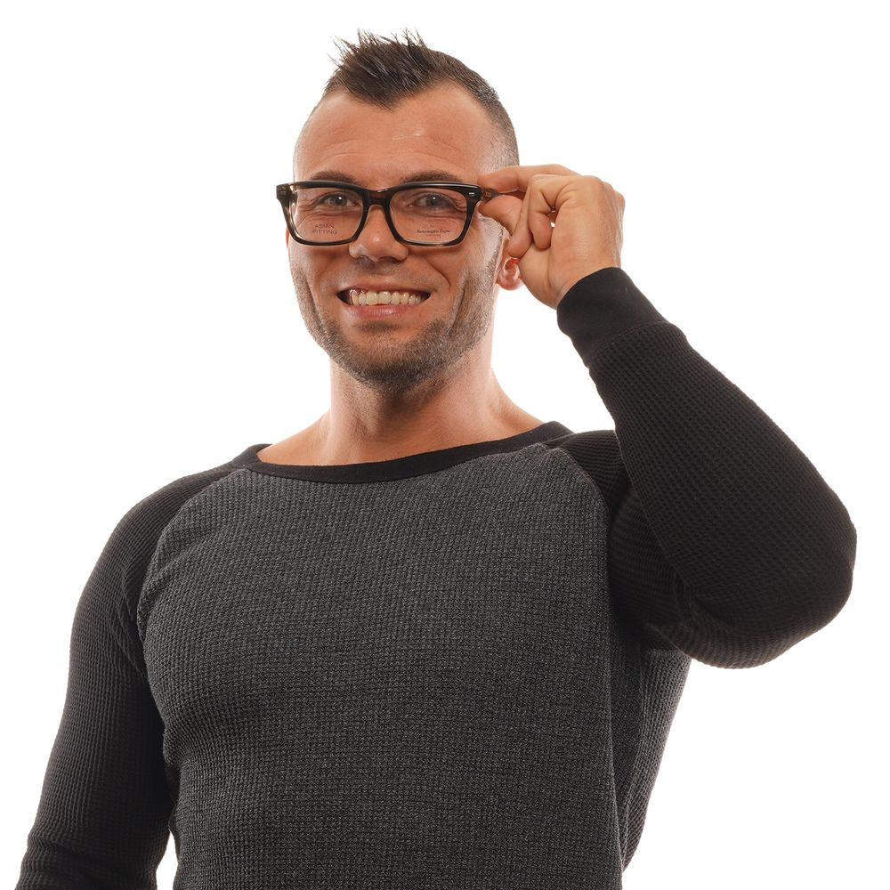 Eyeglasses Frames by Ermenegildo Zegna for men in polyester gray & horn showcases a reflective silhouette, artfully incorporating a sophisticated gray coloured frame with a distinct full-frame frame design.