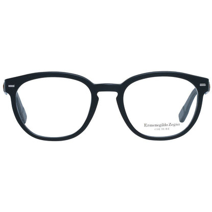 Eyeglasses Frames by Ermenegildo Zegna for men in black features a refined silhouette, showcasing a refined black coloured frame and full-frame frame design for a sophisticated, premium look.