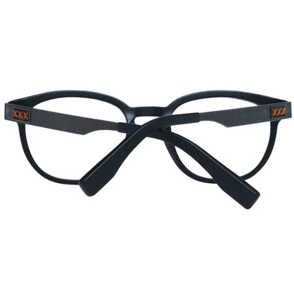 Eyeglasses Frames by Ermenegildo Zegna for men in black showcases a reflective silhouette, artfully incorporating a sophisticated black coloured frame with a distinct full-frame frame design.