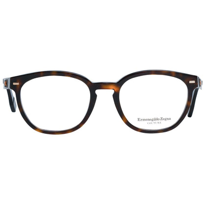 Eyeglasses Frames by Ermenegildo Zegna for men in brown features an refined silhouette, showcasing the refined brown coloured frame and sophisticated full-frame frame design.