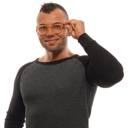 Eyeglasses Frames by Ermenegildo Zegna for men in orange showcases a refined full-frame frame design with a refined honey coloured frame finish for a refined and sophisticated look.