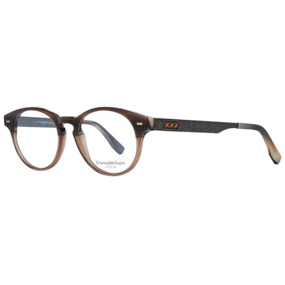 Eyeglasses Frames by Ermenegildo Zegna for men in brown features a refined silhouette, showcasing a refined brown coloured frame and full-frame frame design for a sophisticated, premium look.