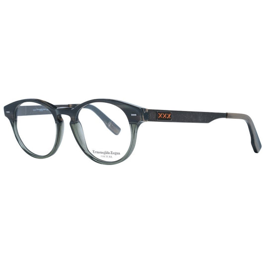 Eyeglasses Frames by Ermenegildo Zegna for men in gray features an refined silhouette, showcasing the refined gray coloured frame and sophisticated full-frame frame design.