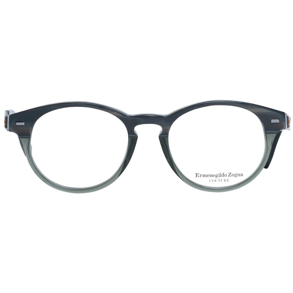 Eyeglasses Frames by Ermenegildo Zegna for men in gray features an refined silhouette, showcasing a sophisticated gray coloured frame and refined full-frame frame design for a refined look.