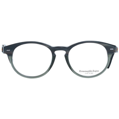 Eyeglasses Frames by Ermenegildo Zegna for men in gray features an refined silhouette, showcasing a sophisticated gray coloured frame and refined full-frame frame design for a refined look.
