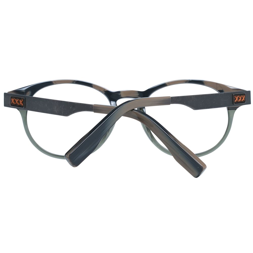 Eyeglasses Frames by Ermenegildo Zegna for men in and gray showcases a refined silhouette, detailed with a gray coloured frame finish and a sophisticated full-frame frame design.