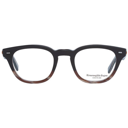 Eyeglasses Frames by Ermenegildo Zegna for men in brown features an refined silhouette, showcasing the refined brown coloured frame and sophisticated full-frame frame design.