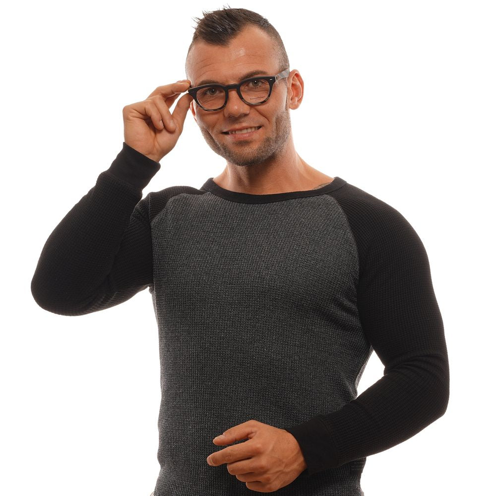 Eyeglasses Frames by Ermenegildo Zegna for men in and black showcases a refined silhouette, detailed with a black coloured frame finish and a sophisticated full-frame frame design.