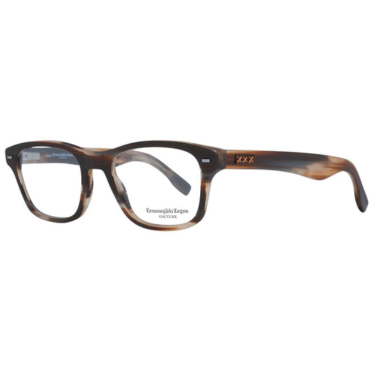 Eyeglasses Frames by Ermenegildo Zegna for men in brown features a refined silhouette, showcasing a refined brown coloured frame and full-frame frame design for a sophisticated, premium look.