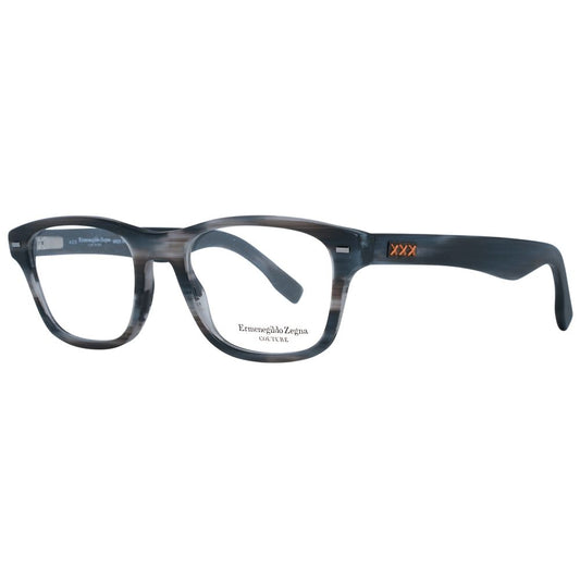 Eyeglasses Frames by Ermenegildo Zegna for men in gray features an refined silhouette, showcasing a sophisticated gray coloured frame and refined full-frame frame design for a refined look.