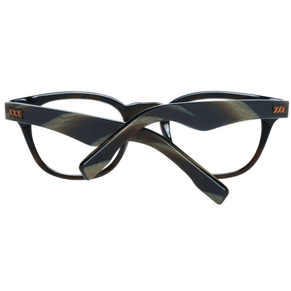 Eyeglasses Frames by Ermenegildo Zegna for men in olive showcases a refined full-frame frame design with a refined olive coloured frame finish for a refined and sophisticated look.