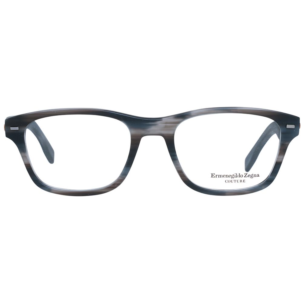 Eyeglasses Frames by Ermenegildo Zegna for men in gray showcases a refined full-frame frame design with a refined gray coloured frame finish for a refined and sophisticated look.