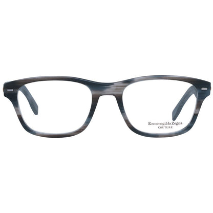 Eyeglasses Frames by Ermenegildo Zegna for men in gray showcases a refined full-frame frame design with a refined gray coloured frame finish for a refined and sophisticated look.
