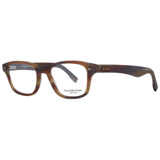Eyeglasses Frames by Ermenegildo Zegna for men in and brown showcases an refined full-frame frame design featuring a sophisticated brown coloured frame for an refined and refined aesthetic.