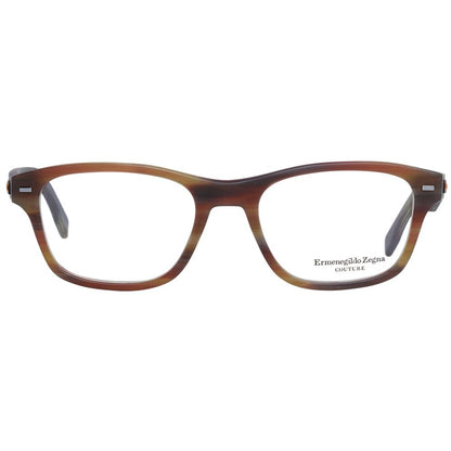 Eyeglasses Frames by Ermenegildo Zegna for men in brown features an refined silhouette, showcasing the refined brown coloured frame and sophisticated full-frame frame design.