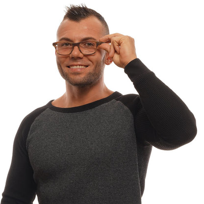 Eyeglasses Frames by Ermenegildo Zegna for men in and brown showcases a refined silhouette, detailed with a brown coloured frame finish and a sophisticated full-frame frame design.
