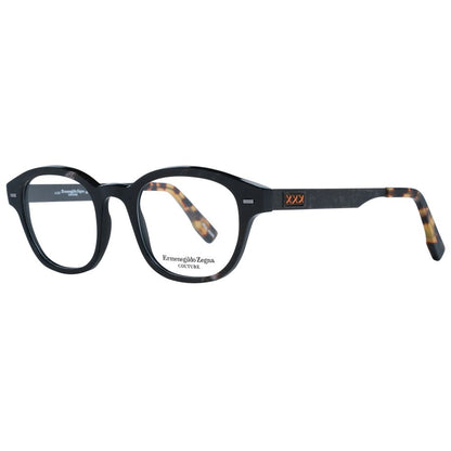 Eyeglasses Frames by Ermenegildo Zegna for men in stretch cotton brown & horn features an refined silhouette, showcasing the refined brown coloured frame and sophisticated full-frame frame design.