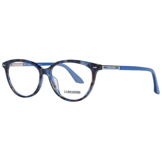 Eyeglasses Frames by Longines for women in blue features an refined silhouette, showcasing the refined blue coloured frame and sophisticated full-frame frame design.