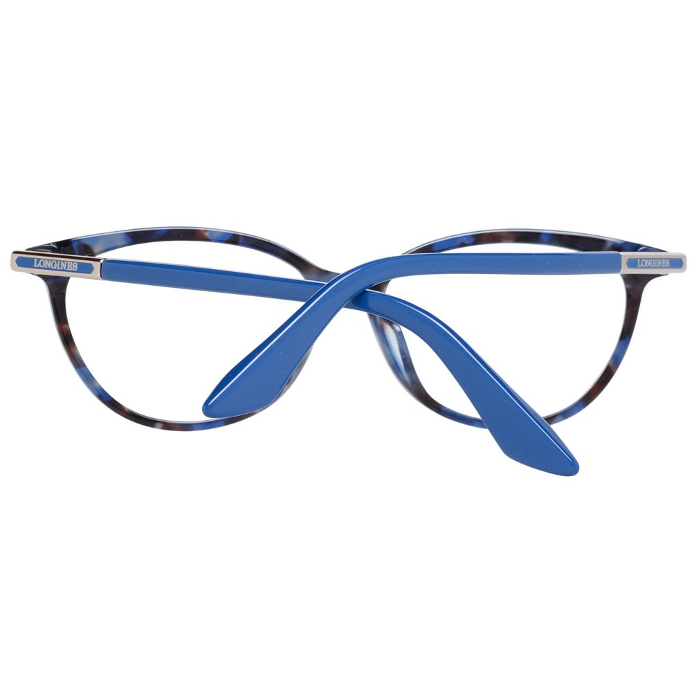 Eyeglasses Frames by Longines for women in blue features a refined silhouette, showcasing a refined blue coloured frame and full-frame frame design for a sophisticated, premium look.