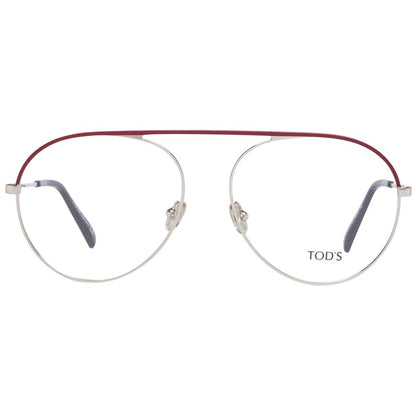 Eyeglasses Frames by Tod's for women in and red showcases an refined full-frame frame design featuring a sophisticated red coloured frame for an refined and refined aesthetic.