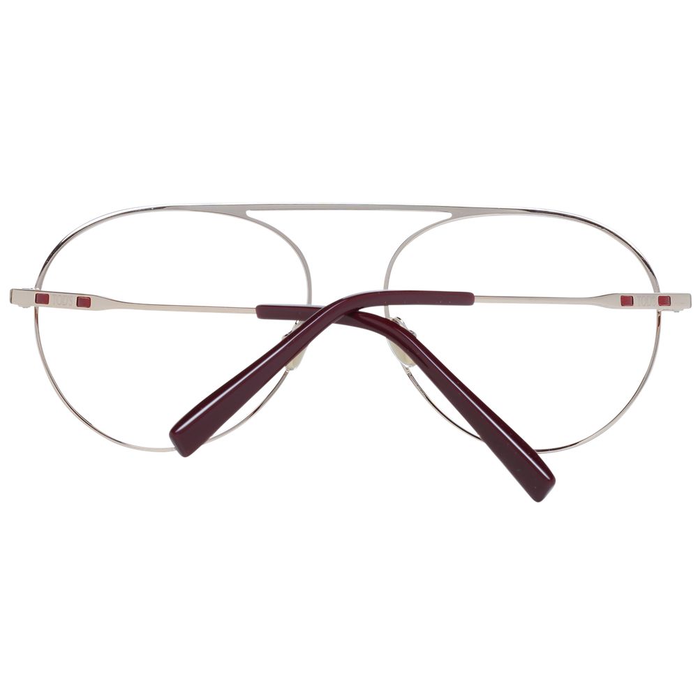 Eyeglasses Frames by Tod's for women in red features an refined silhouette, showcasing a sophisticated red coloured frame and refined full-frame frame design for a refined look.