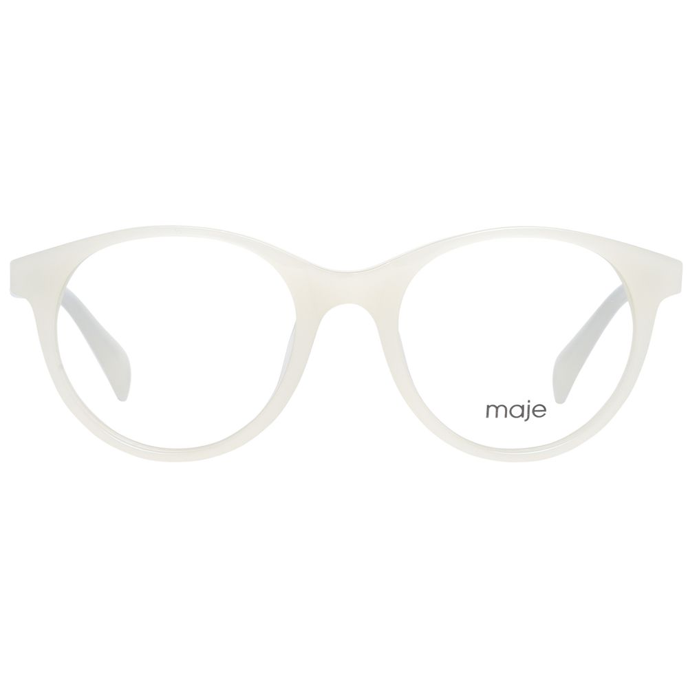 Eyeglasses Frames by Maje for women in cotton white features a refined silhouette, showcasing a refined white coloured frame and full-frame frame design for a sophisticated, premium look.