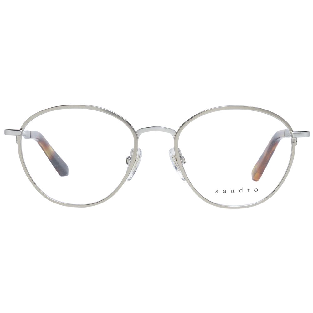 Eyeglasses Frames by Sandro for women in silver features an refined silhouette, showcasing a sophisticated silver coloured frame and refined full-frame frame design for a refined look.