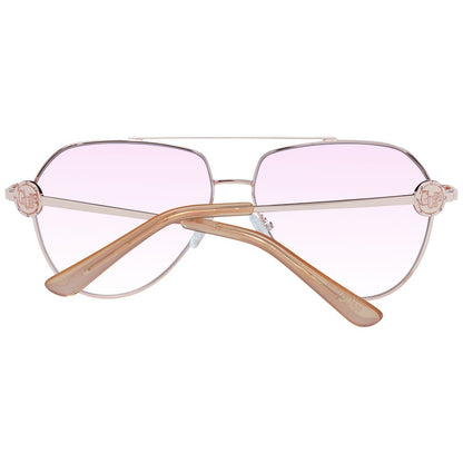 Sunglasses by Guess for women in rose-gold features an ethereal aviator full-rim frame design with rose-gold coloured frame frames and gradient category-2-medium-tint lens for a ethereal finish.