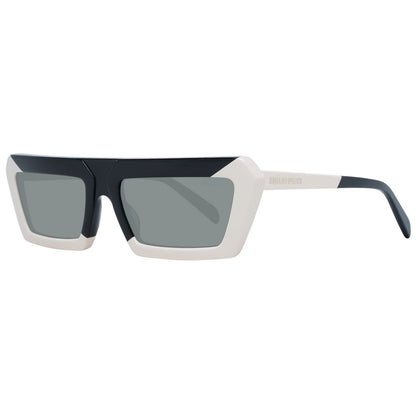 Emilio Pucci Rectangle Polarized Mirrored Medium-Tint Acetate Sunglasses - Multicolour