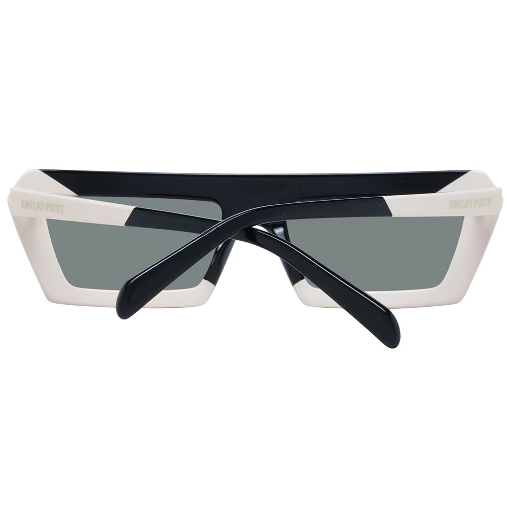 Emilio Pucci Rectangle Polarized Mirrored Medium-Tint Acetate Sunglasses - Multicolour