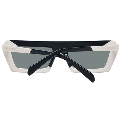 Emilio Pucci Rectangle Polarized Mirrored Medium-Tint Acetate Sunglasses - Multicolour