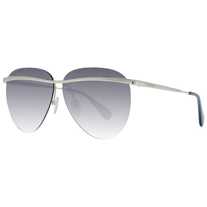 Sunglasses by Max & Co for women in gold showcases a ethereal silhouette, featuring gold coloured frame aviator rimless frame design with gradient category-2-medium-tint lens for a ethereal finish.