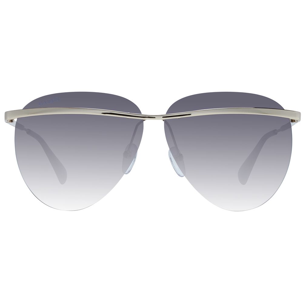 Sunglasses by Max & Co for women in and gold presents a sumptuous silhouette, featuring gold coloured frame and aviator rimless frame design with gradient category-2-medium-tint lens for a sumptuous look.