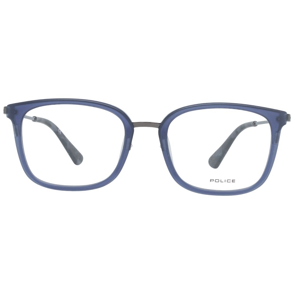 Eyeglasses Frames by Police for men in blue showcases a refined full-frame frame design with a refined blue coloured frame finish for a refined and sophisticated look.