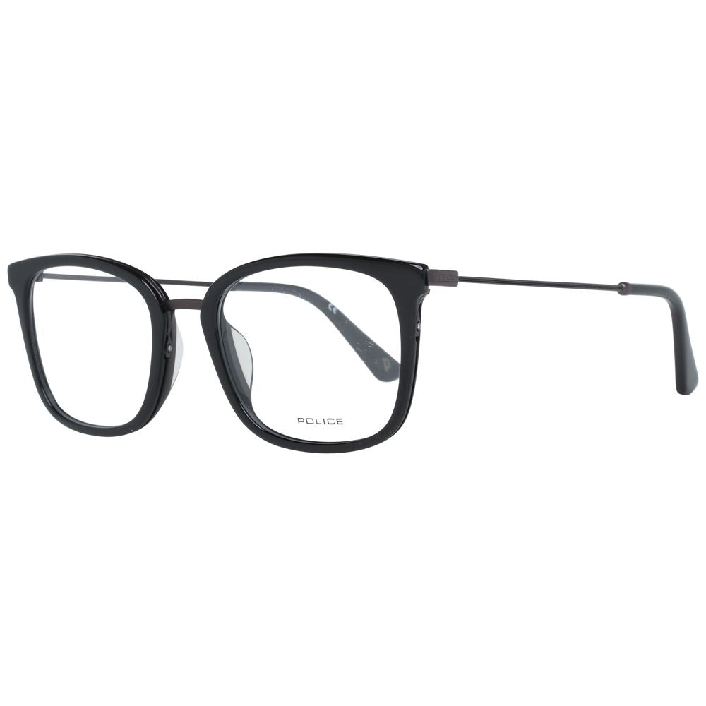 Eyeglasses Frames by Police for men in black features an refined silhouette, showcasing a sophisticated black coloured frame and refined full-frame frame design for a refined look.