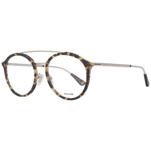 Eyeglasses Frames by Police for men in metal brown features an refined silhouette, showcasing the refined brown coloured frame and sophisticated full-frame frame design.