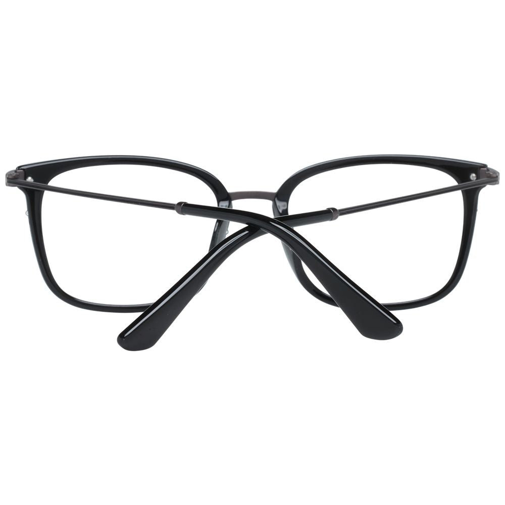 Eyeglasses Frames by Police for men in black showcases a reflective silhouette, artfully incorporating a sophisticated black coloured frame with a distinct full-frame frame design.