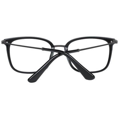 Eyeglasses Frames by Police for men in black showcases a reflective silhouette, artfully incorporating a sophisticated black coloured frame with a distinct full-frame frame design.
