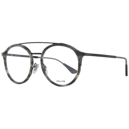 Eyeglasses Frames by Police for men in gray showcases a reflective silhouette, artfully incorporating a sophisticated gray coloured frame with a distinct full-frame frame design.