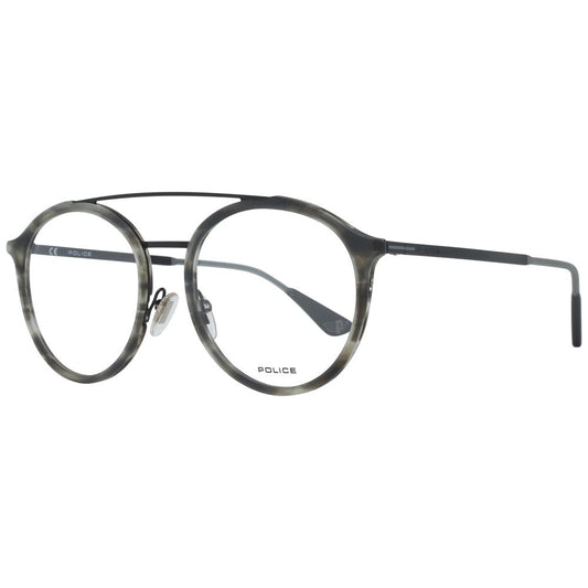 Eyeglasses Frames by Police for men in gray showcases a reflective silhouette, artfully incorporating a sophisticated gray coloured frame with a distinct full-frame frame design.