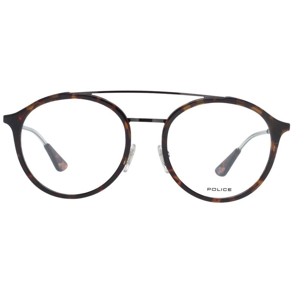Eyeglasses Frames by Police for men in and brown showcases a refined silhouette, detailed with a brown coloured frame finish and a sophisticated full-frame frame design.