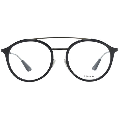 Eyeglasses Frames by Police for men in black showcases a reflective silhouette, artfully incorporating a sophisticated black coloured frame with a distinct full-frame frame design.