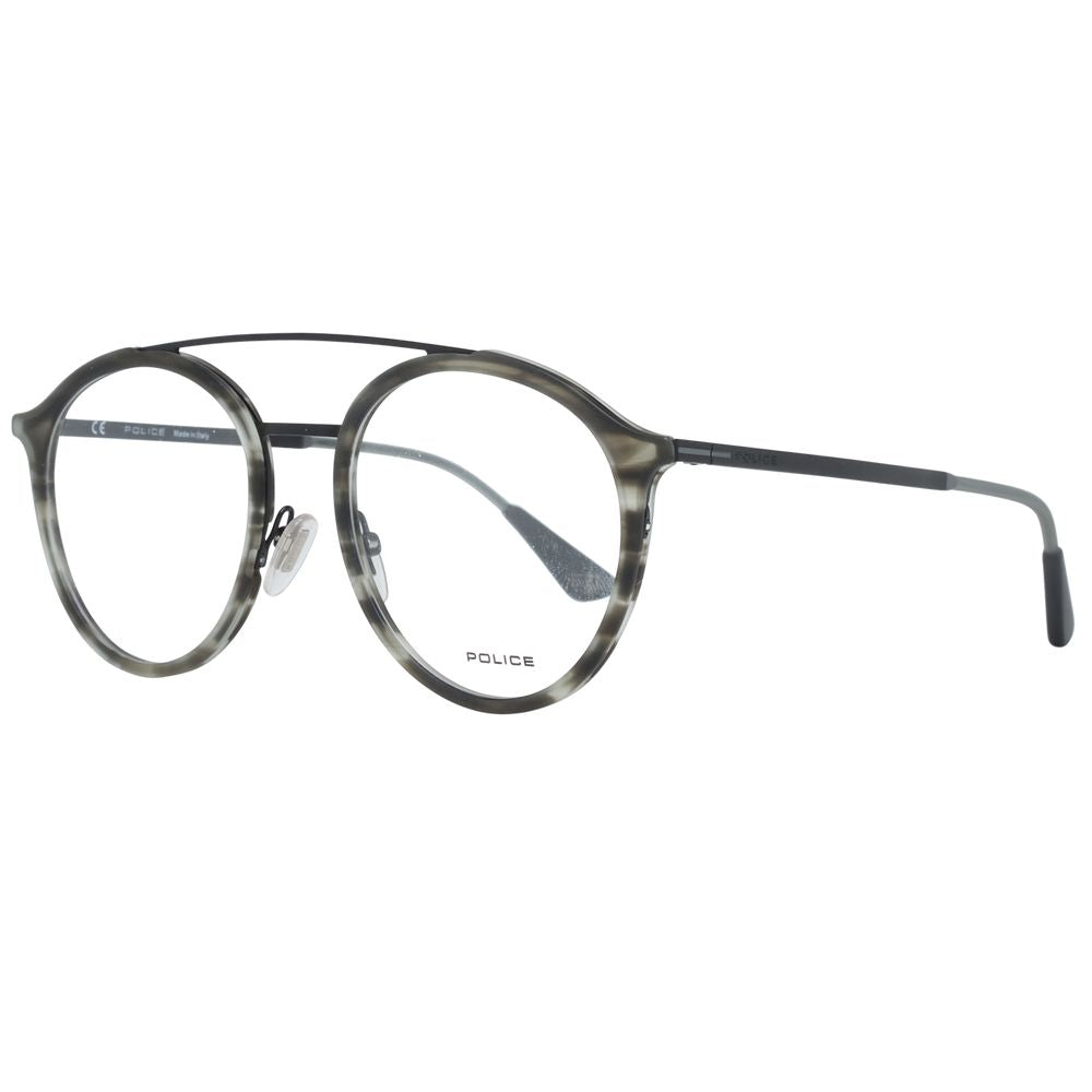 Eyeglasses Frames by Police for men in gray features a refined silhouette, showcasing a refined gray coloured frame and full-frame frame design for a sophisticated, premium look.