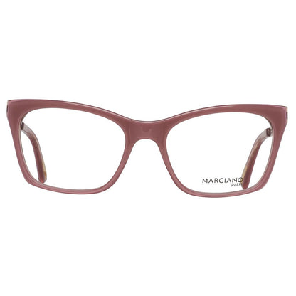 Eyeglasses Frames by Marciano by Guess for women in pink showcases a refined full-frame frame design with a refined rose coloured frame finish for a refined and sophisticated look.