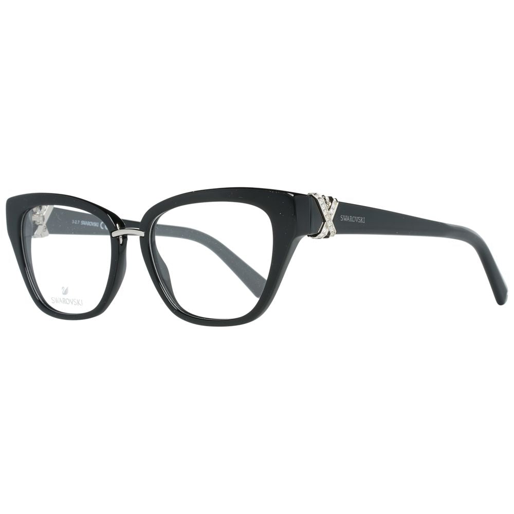 Eyeglasses Frames by Swarovski for women in metal black showcases a reflective silhouette, artfully incorporating a sophisticated black coloured frame with a distinct full-frame frame design.