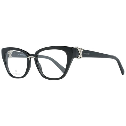 Eyeglasses Frames by Swarovski for women in metal black showcases a reflective silhouette, artfully incorporating a sophisticated black coloured frame with a distinct full-frame frame design.