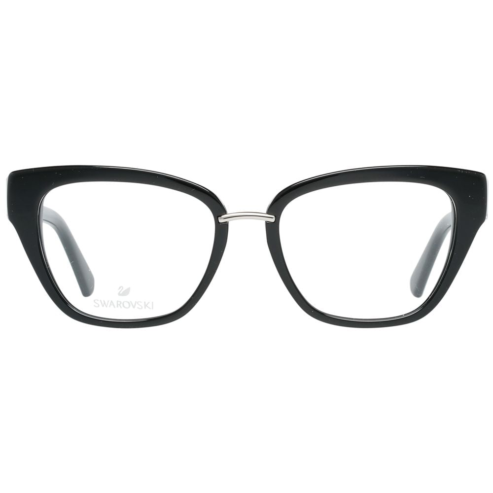 Eyeglasses Frames by Swarovski for women in metal black features a refined silhouette, showcasing a refined black coloured frame and full-frame frame design for a sophisticated, premium look.