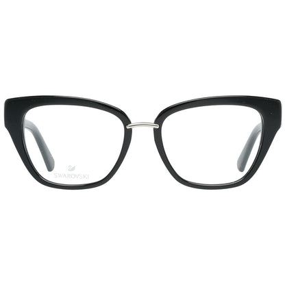 Eyeglasses Frames by Swarovski for women in metal black features a refined silhouette, showcasing a refined black coloured frame and full-frame frame design for a sophisticated, premium look.